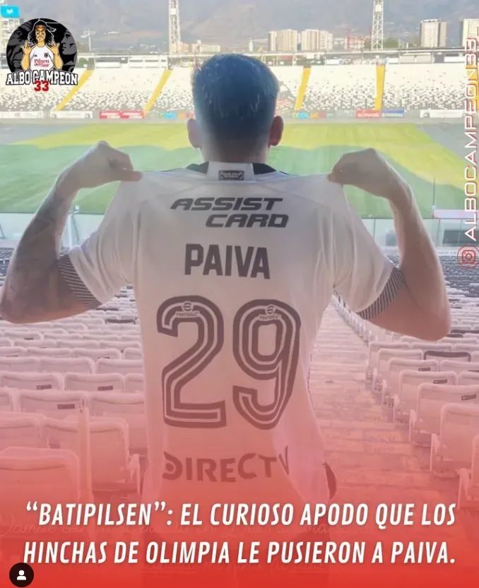 El apodo de Guillermo Paiva. (Captura @Albocampeon33).