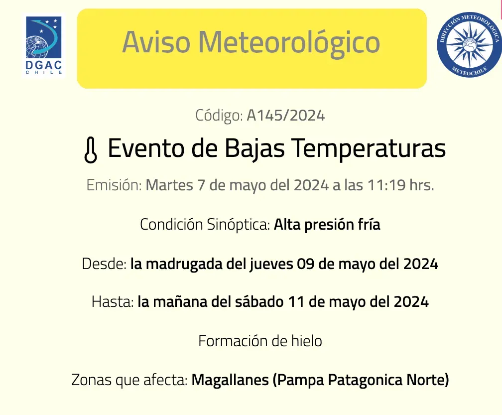 Evento de bajas temperaturas