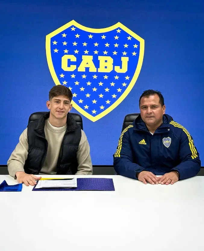 Tomás Belmonte firmó con Boca hasta diciembre de 2028. (Captura Boca Juniors).