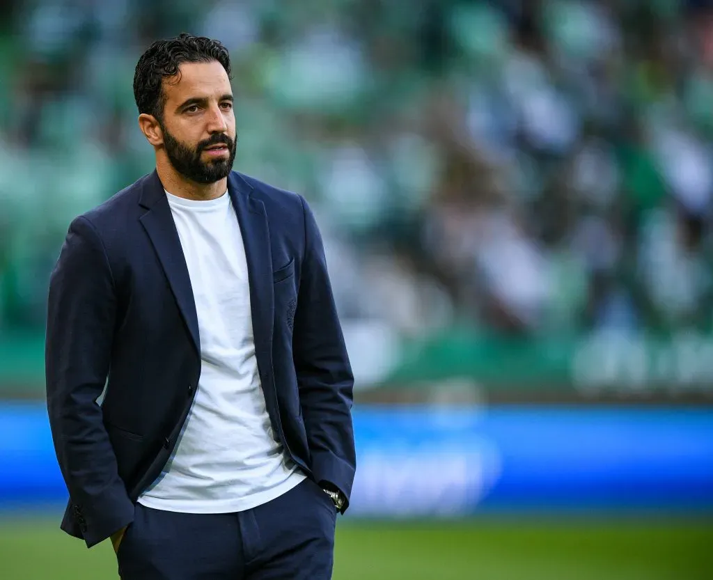 Rúben Amorim comandando o Sporting na Europa League. (Photo by Octavio Passos/Getty Images)