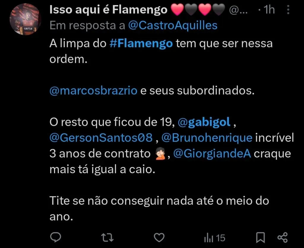 Repercussão via Twitter