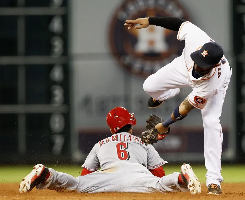 Billy Hamilton tuvo su primera gran jornada en MLB un18 de septiembre del 2013 de visita a los Astros de Houston (Getty Images)