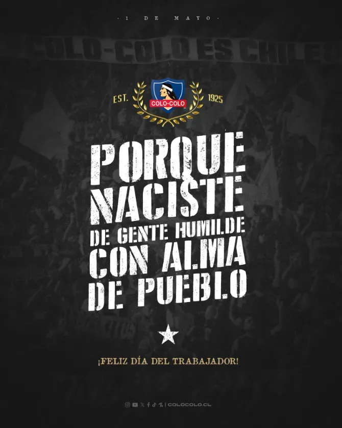 La gráfica de Colo Colo. (Captura Twitter Colo Colo).