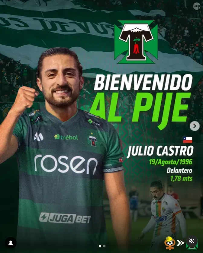El anuncio del Comandante para Deportes Temuco. (Foto: Instagram Deportes Temuco).