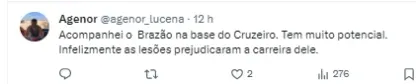 Torcida do Santos comenta sobre Gabriel Brazão