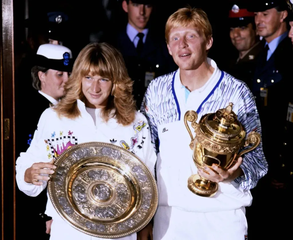 Steffi Graf y Boris Becker, campeones de Wimbledon 1989.