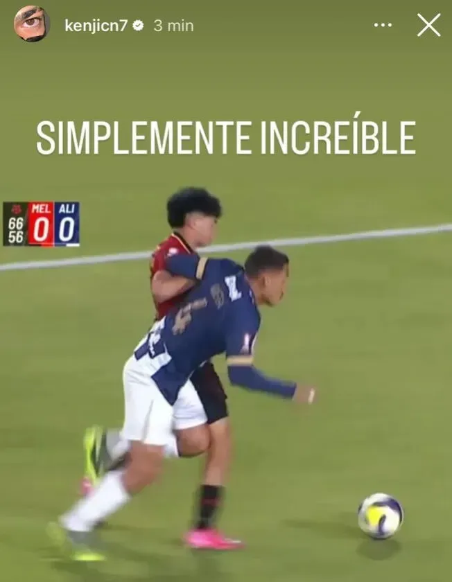 Historia de Instagram de Kenji Cabrera (Captura).