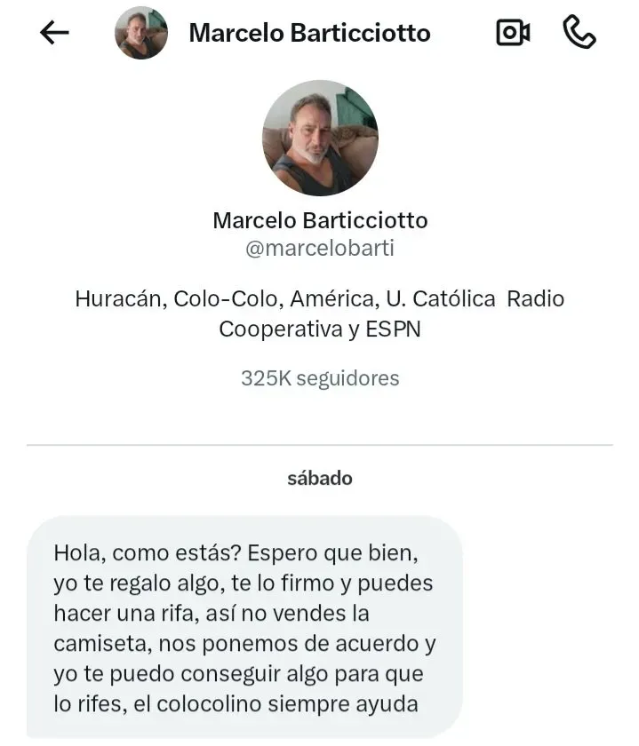 Marcelo Barticciotto sigue estando del lado de la gente.