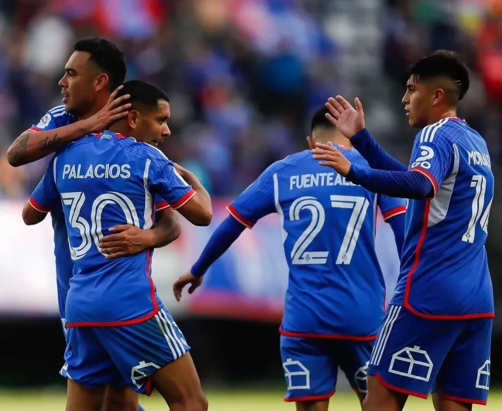 Los azules vencieron en penales en el amistoso ante Temuco, pero en el tiempo reglamentario marcó el Chorri Palacios. Foto: U. de Chile.