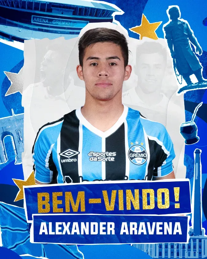 La gráfica para oficializar a Alexander Aravena. (Gremio).