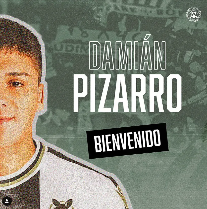 Pizarro ya fue presentado en el Udinese