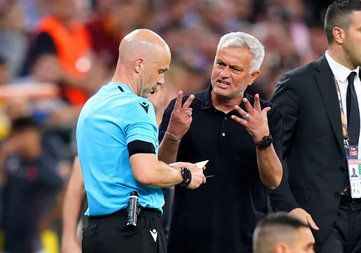 Mourinho was furious with Anthony Taylor