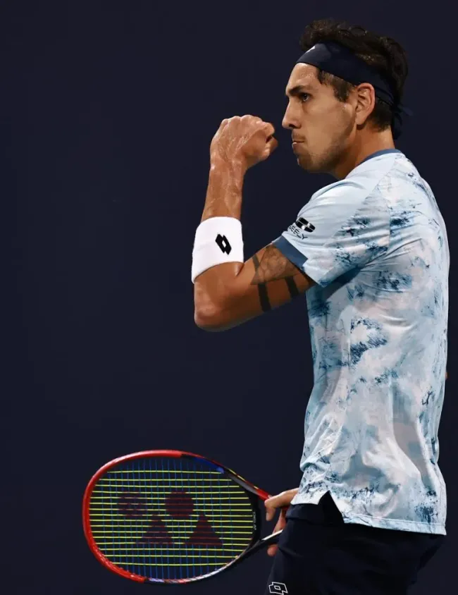 Alejandro Tabilo vs. Casper Ruud en el 2025 Miami Open (Getty Images).