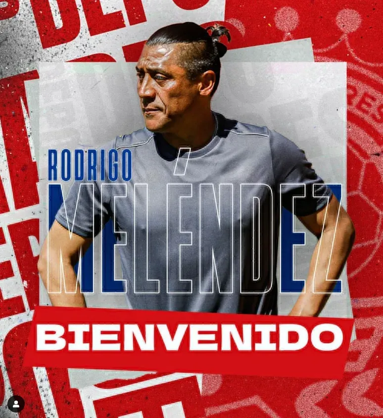 La gráfica de bienvenida para Rodrigo Meléndez. (Captura Instagram Deportes Linares).
