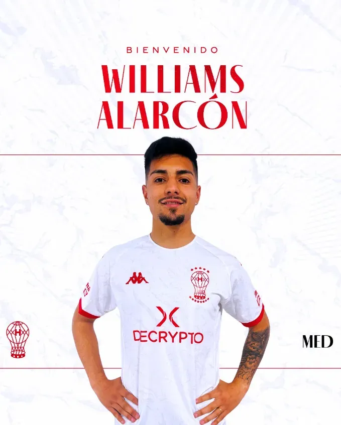 Williams Alarcón en Huracán de Argentina. (Captura Club Atlético Huracán).