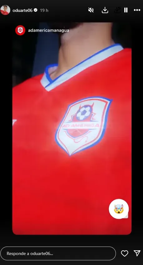 La nueva camiseta de Óscar Duarte. (Instagram)