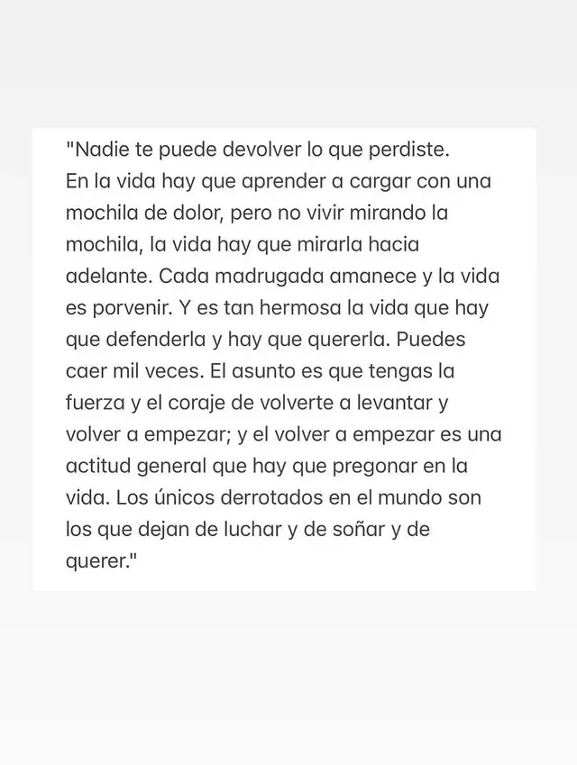 El mensaje de Washington Ortega.