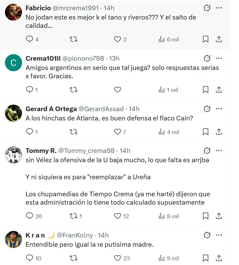 El hincha de Universitario reaccionó al fichaje de Fara. (Foto: X)