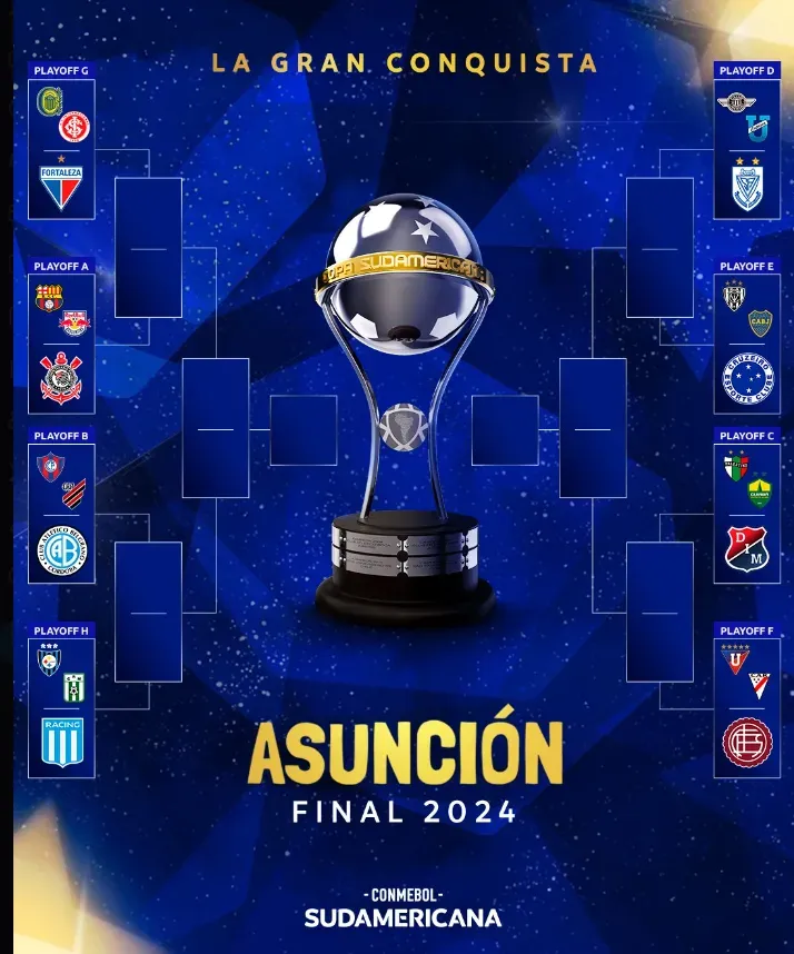 Así quedó el cuadro de la Copa Sudamericana 2024.