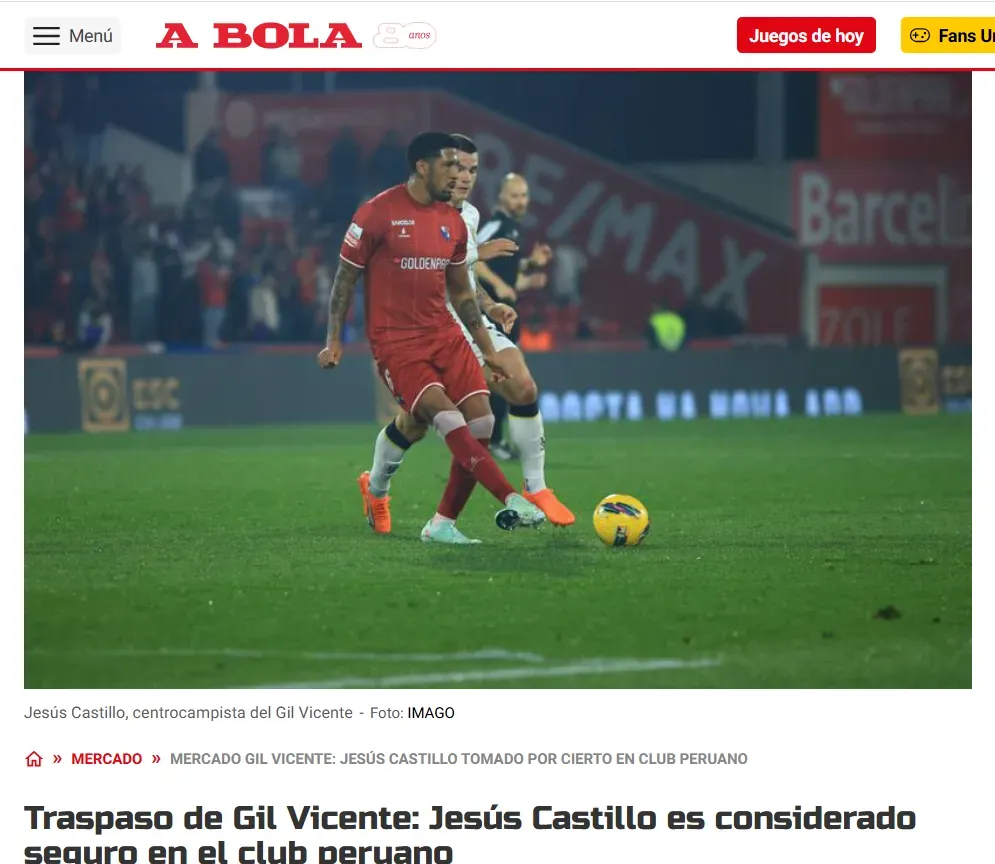 Fuente: A Bola
