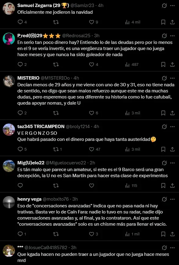 Hinchas molestos con posibilidad de fichaje de Gassama (Foto: X).