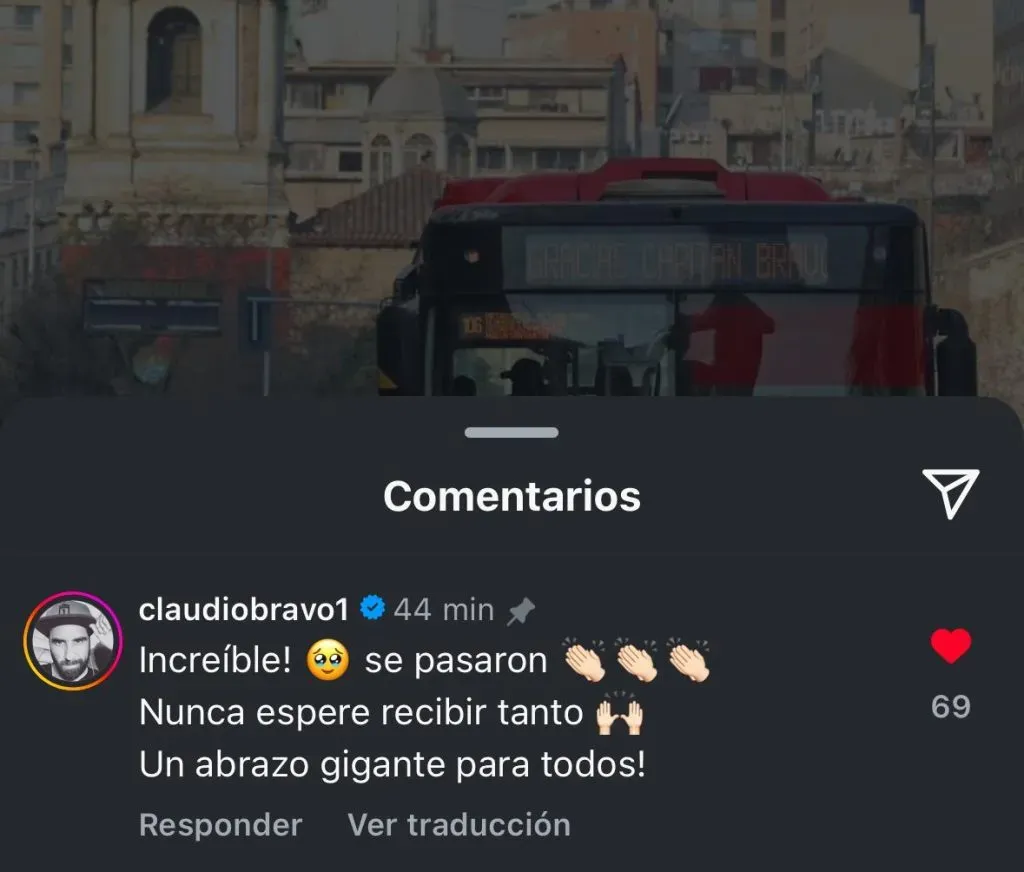 El mensaje de agradecimiento de Claudio Bravo