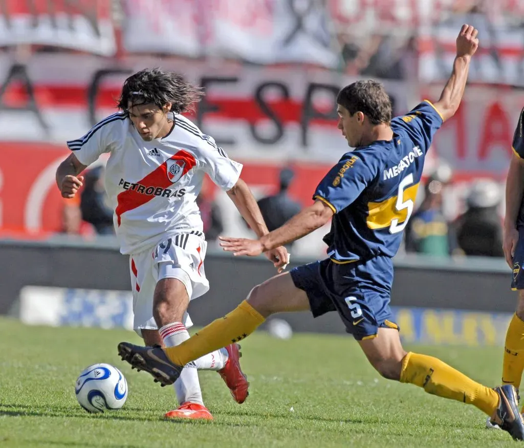 Falcao, clave para el triunfo de River ante Boca en el Apertura 2007. (Foto: IMAGO).