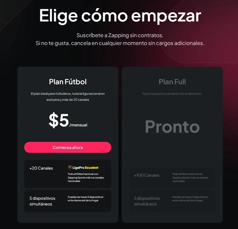 Así promociona Zapping el fútbol ecuatoriano. (Foto: @Puntaje_Ideal)