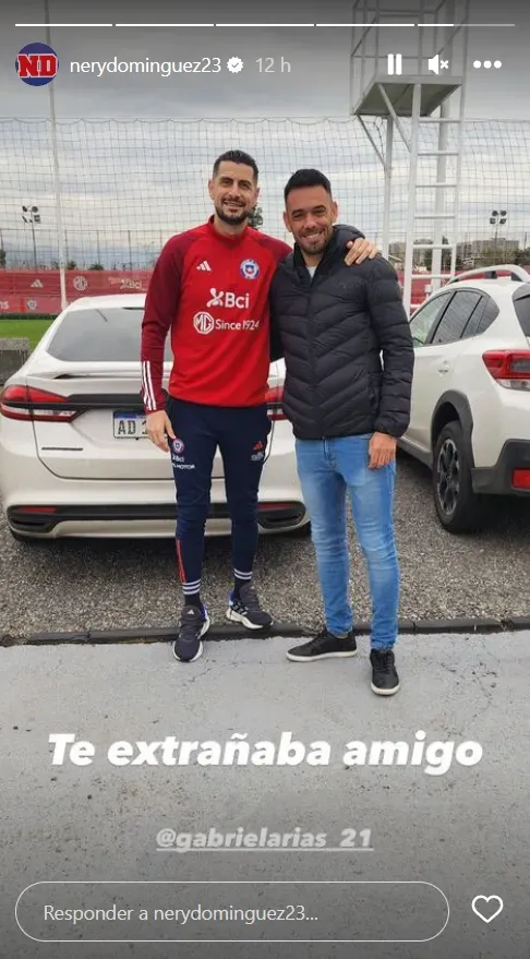 La foto de Nery Domínguez y Gabriel Arias en Juan Pinto Durán. (Captura Instagram).