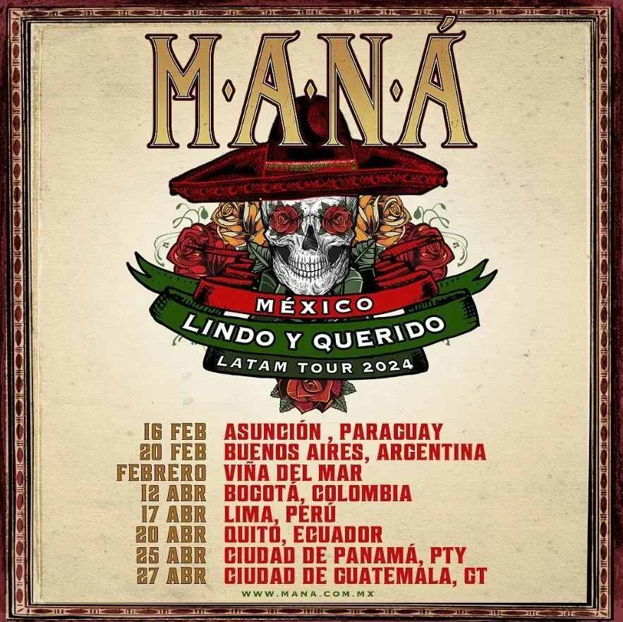 Todas las fechas de Maná.