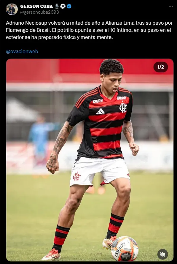 Neciosup vuelve a Alianza Lima (Foto: X).