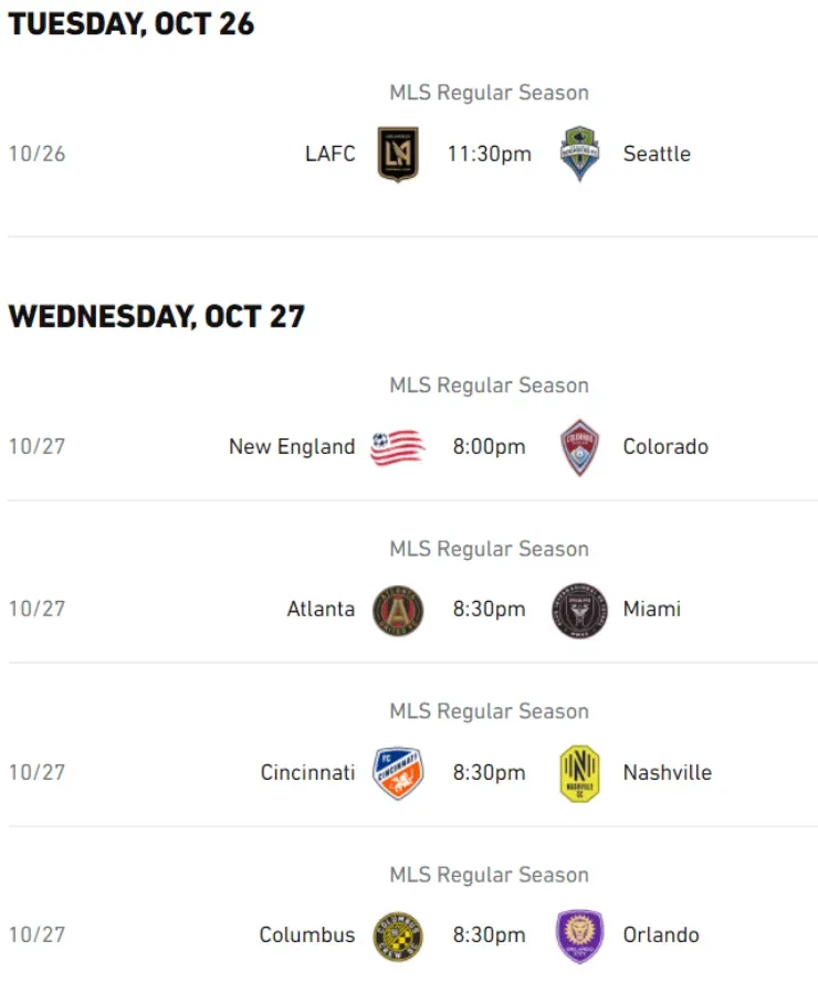 MLS 2021 Schedule (via mlssoccer.com)