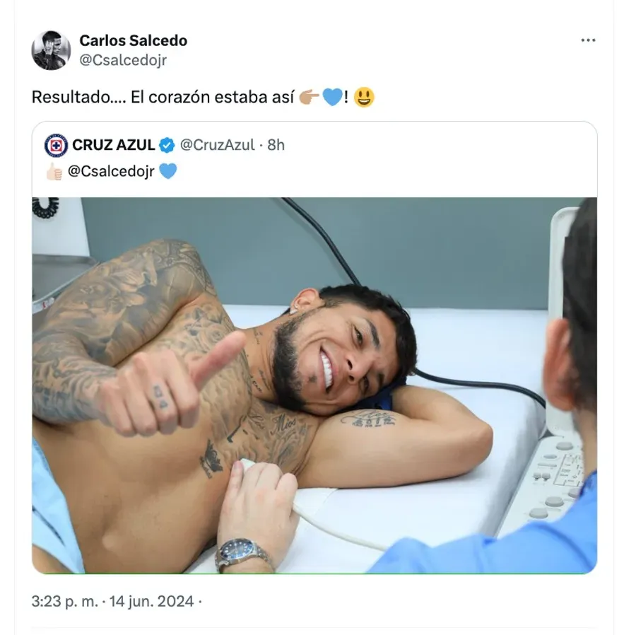 Carlos Salcedo le dio a Cruz Azul señales sobre su futuro.