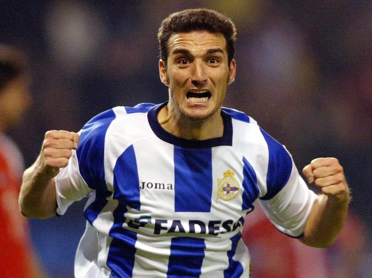 Scaloni durante su paso por Deportivo La Coruña (@VSportsTM).