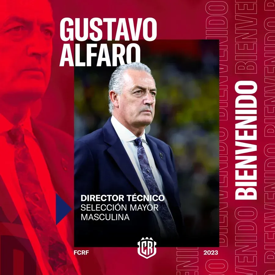 Gustavo Alfaro fue oficializado como DT de Costa Rica. Foto: @fedefutbolcrc