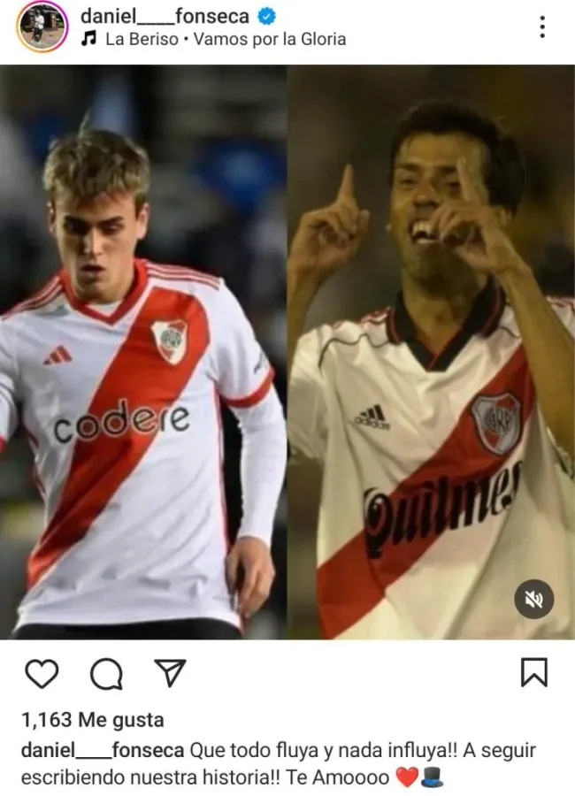 El apoyo de Daniel Fonseca a su hijo. (Foto: Instagram Daniel Fonseca).,