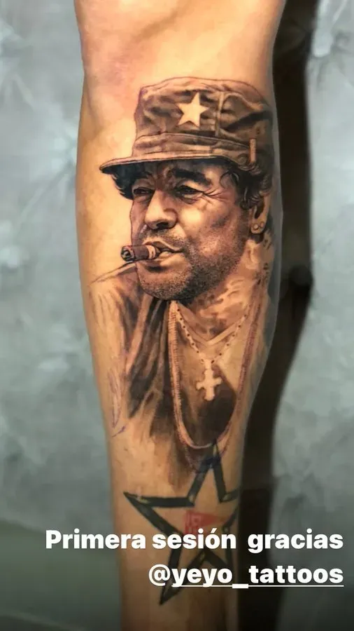 El tatuaje de Diego Maradona que se hizo Marcos Rojo