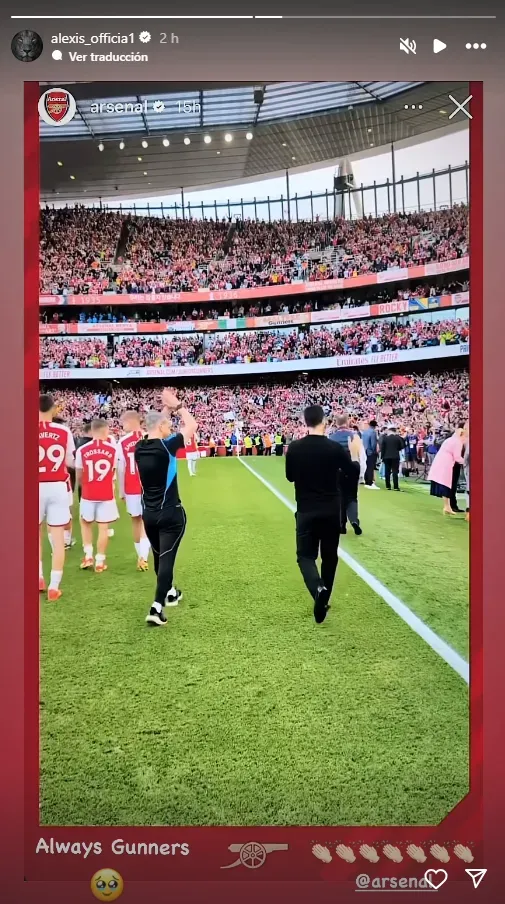 El mensaje de Alexis Sánchez al Arsenal tras perder la Premier League. Foto: Instagram.