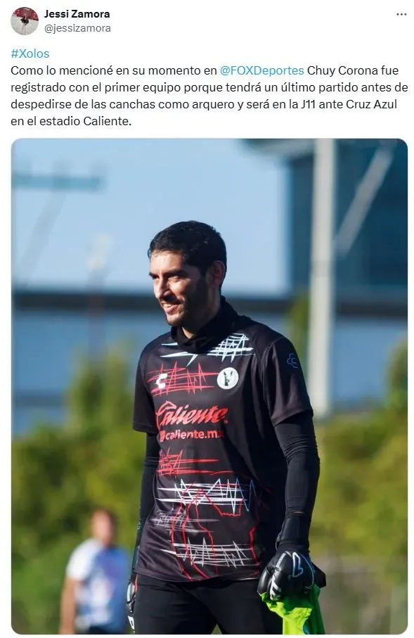 Chuy Corona se retiraría del futbol contra Cruz Azul (X)