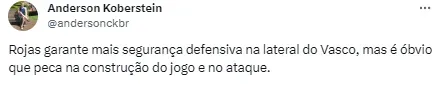 Torcedor comenta sobre a situação de Rojas no Vasco
