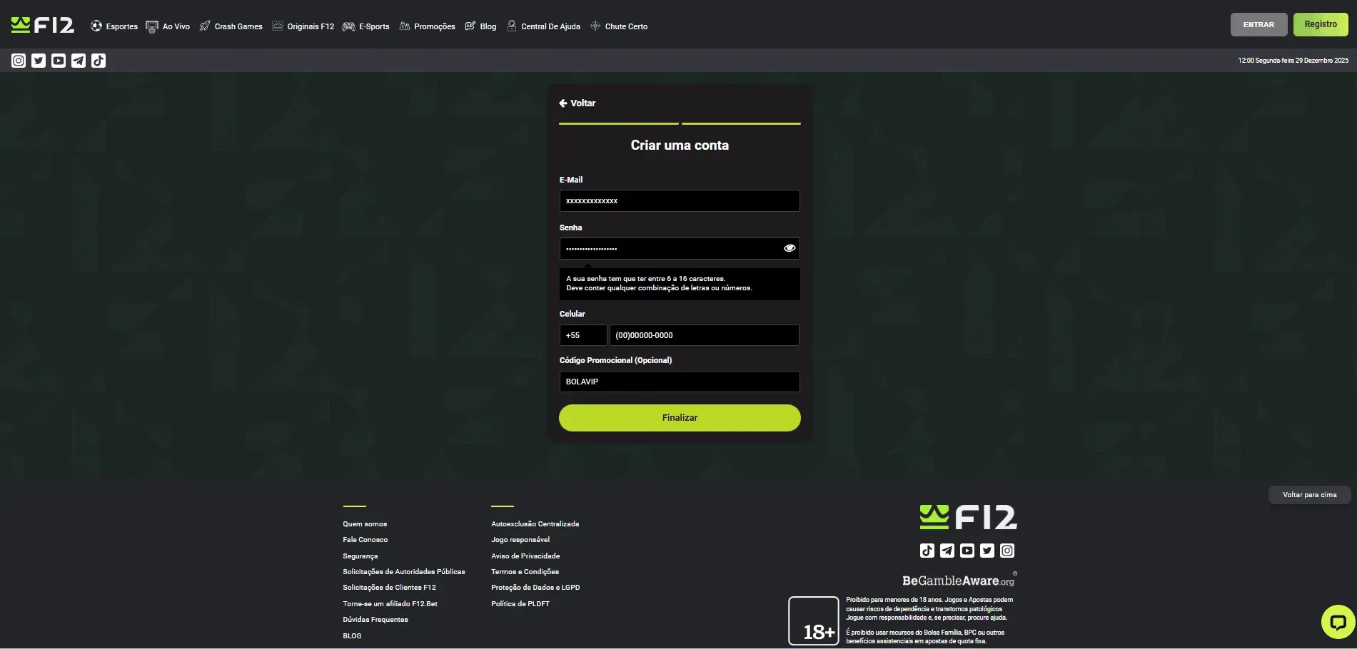 f12 bet cadastro