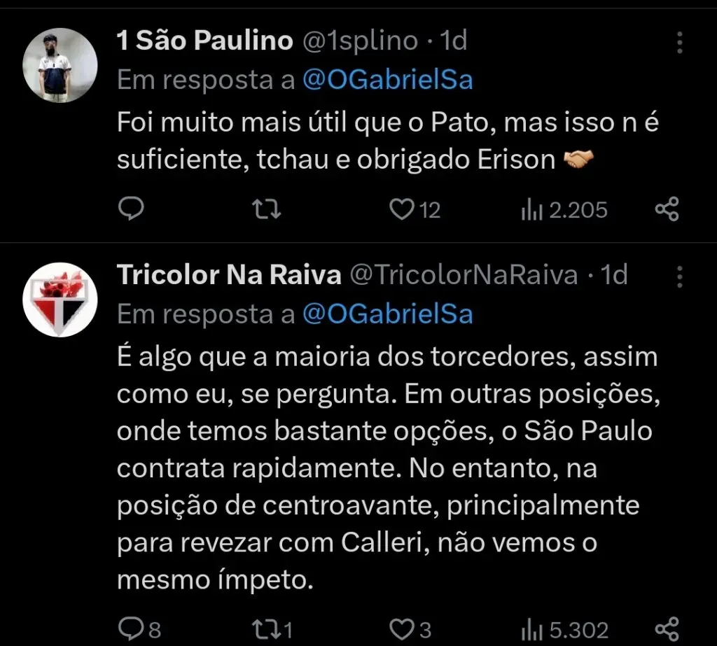 Repercussão via Twitter