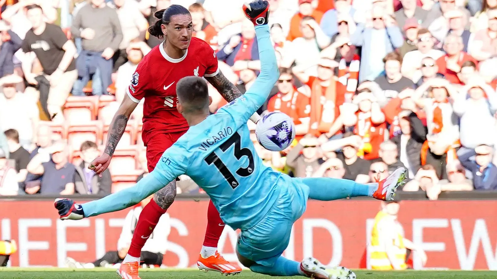 Darwin Núñez solo anotó 2 goles en los últimos 11 partidos del Liverpool.