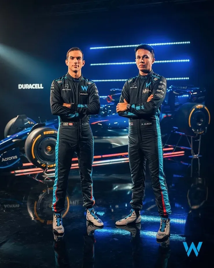 Latifi y Albon, la dupla del FW44 (Twitter @WilliamsRacing)