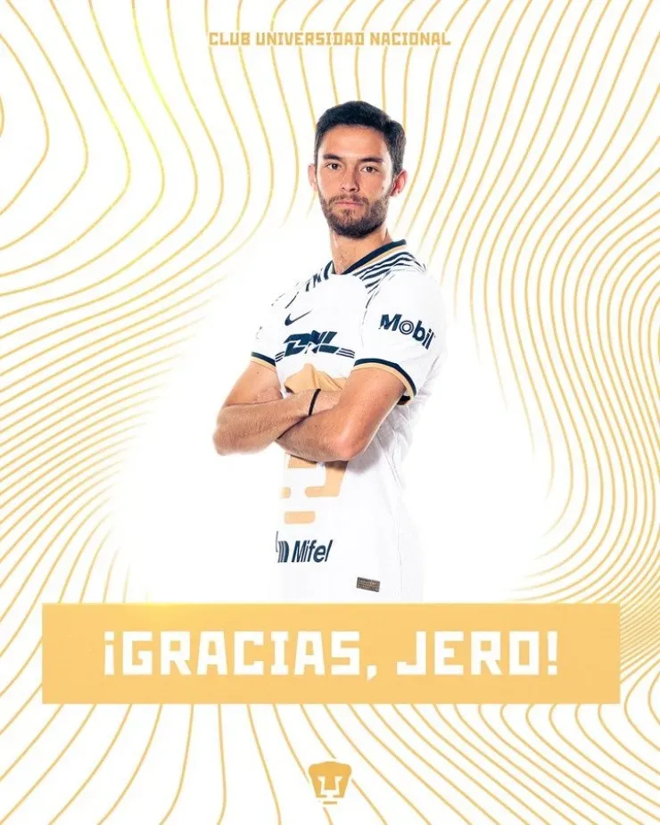 Así comunicaron la salida de Jero Rodríguez (@PumasMX)
