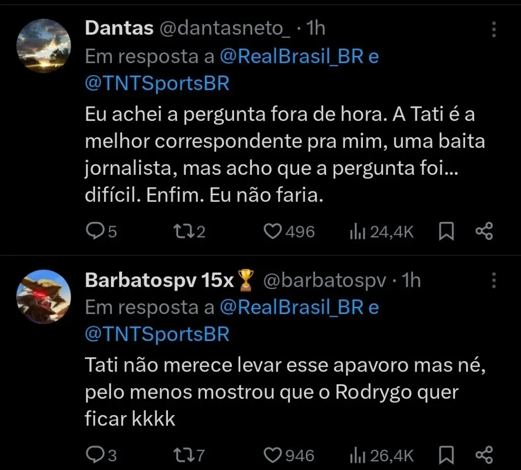 Repercussão via Twitter