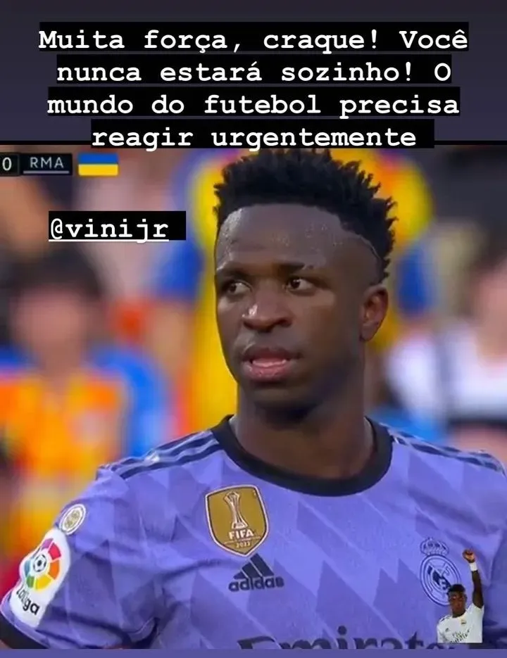 El mensaje de apoyo de Sampaoli a Vinicius Jr