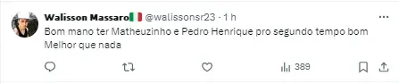 Torcida comenta sobre a chance de ter Matheus França e Pedro Henrique