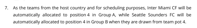 Inter Miami integrará el Grupo A por reglamento.