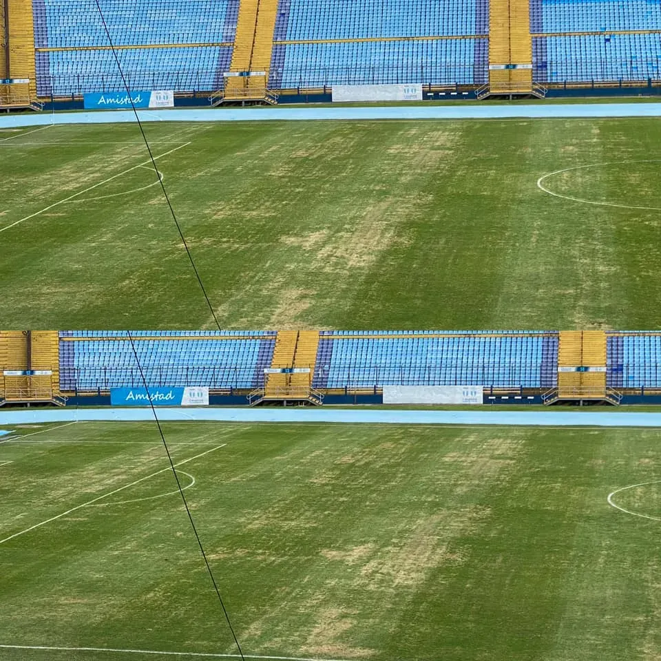 A Luis Fernando Tena le preocupa el estado del campo de juego del Estadio Nacional.